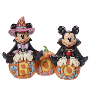 Jim Shore Disney Traditions Mickey and Minnie Mouse Boo Pumpkins
