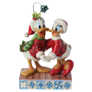 Jim Shore Disney Traditions Merry Mistletoe Holiday Donald & Daisy Duck Figurine