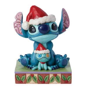 Jim Shore Disney Traditions Christmas Buddies Santa Stitch & Scrump Figurine