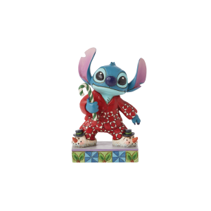 Jim Shore Disney Traditions Christmas Morning Holiday Stitch Personality Pose Figurine