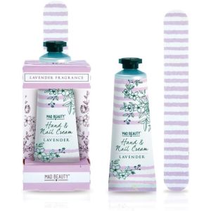 Mad Beauty Lavender Hand Cream and Nail File Gift Set, 30ml