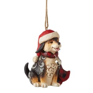 Jim Shore Heartwood Creek Highland Glen Dog in Scarf Hanging Ornament