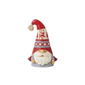 Jim Shore Heartwood Creek Gnome with Reindeer Hat