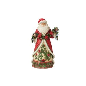 Jim Shore Heartwood Creek 12th Annual Santa with garland Figurine
