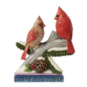 Jim Shore Heartwood Creek Cardinals on a Snowy Branch Figurine