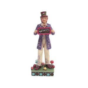 Jim Shore Willy Wonka with Rotating Chocolate Bar Figurine