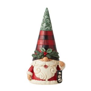 Jim Shore Heartwood Creek Highland Glen Gnome with Sleigh Bells Figurine