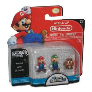 Nintendo Micro Land Mario Luigi And Goomba Figures - 68537