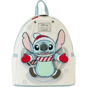 Loungefly Disney Stitch Holiday Snow Angel Glitter Mini Backpack