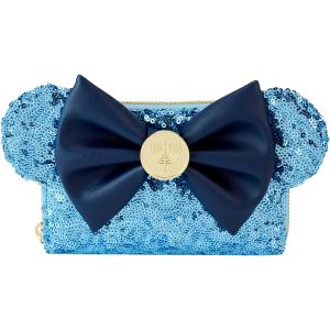 Loungefly Disney Minnie Mouse Hannukah Menorah Zip Around Wallet Blue