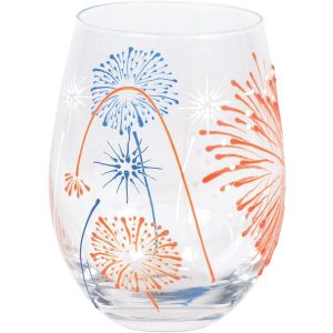 Enesco Izzy and Oliver Fireworks Stemless Glass