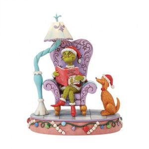 Jim Shore Grinch in a large Chair Figurine