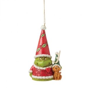 Jim Shore The Grinch Gnome with Max Hanging Ornament