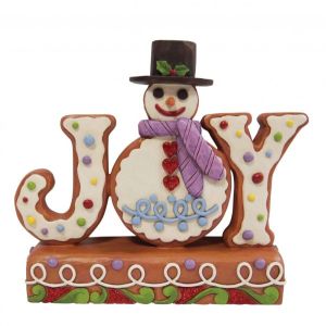 Jim Shore Heartwood Creek Gingerbread Snowman Joy Sign