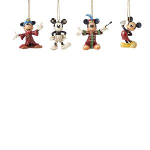 Jim Shore Disney Traditions Mickey Mouse Hanging Ornaments Set of 4