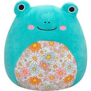 Squishmallows 7.5-Inch-Robert The Aqua Frog with Floral Belly