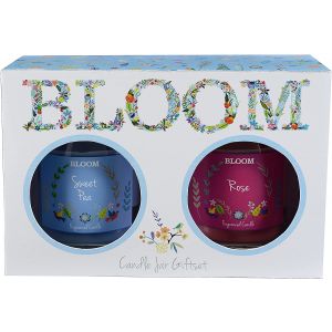 Wax Lyrical Colony Bloom Pk/2 Candle Jars - Sweet Pea and Rose