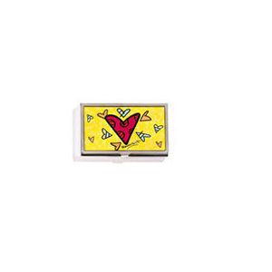 Romero Britto Business Card Holder Yellow