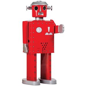 Saint John Atomic Red Robot Wind Up Tin Toy