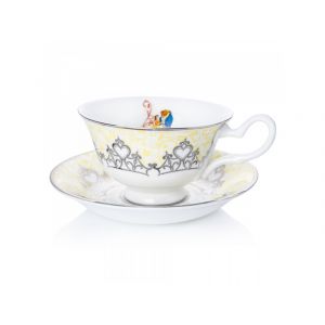 English Ladies Beauty and the Beast Wedding Teaware - Cup and Saucer