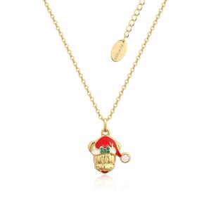 Disney Christmas Gold-Plated Minnie Mouse Holiday Necklace