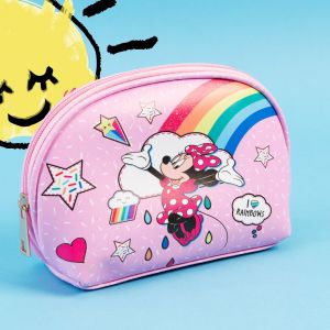 Disney Minnie Mouse Leatherette Rainbow Cosmetic Travel Bag - DI449