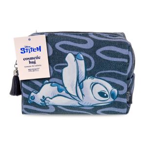 Disney Stitch Denim Cosmetic Bag