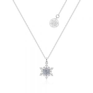 Disney Frozen Elsa Sterling Silver Crystal Snowflake Necklace - SSDFN013