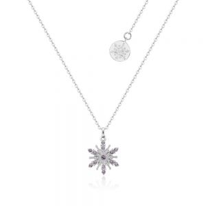 Disney Frozen Anna Sterling Silver Lavender Crystal Snowflake Necklace - SSDFN014