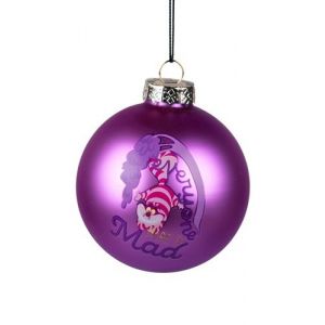 Disney Cheshire Cat Everyone Mad Glass Bauble