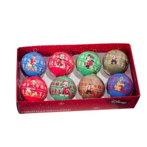 Disney Mickey and Friends Baubles Pack 8 60mm