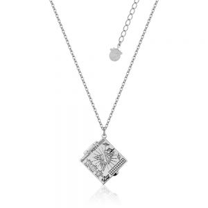 Disney Pixar Toy Story White Gold-Plated Pizza Planet Box Necklace - DSN1001