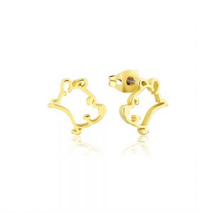 Disney Winnie the Pooh Gold-Plated Outline Stud Earrings