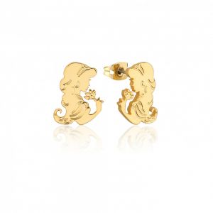 Disney Aladdin Gold-Plated Princess Jasmine Flower Stud Earrings - DYE556