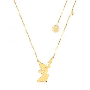 Disney Fantasia Sorcerer's Apprentice Mickey Gold-Plated Silhoutte Necklace