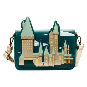 Loungefly Harry Potter: Golden Hogwarts Castle Crossbody Bag