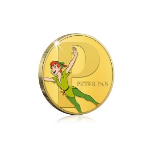 P is for Peter Pan Gold-Plated Full Colour Commemorative Coin