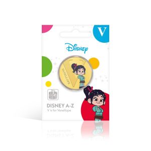 V is for Vanellope Gold-Plated Full Colour Commemorative Coin