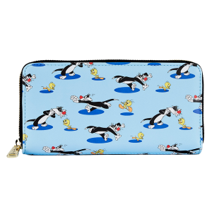 Loungefly Tweety and Sylvester AOP Zip Wallet - Looney Tunes