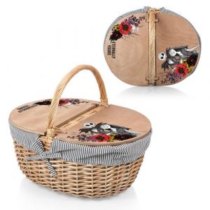 Picnic Time Nightmare Before Christmas Jack and Sally Flowers Country Picnic Basket