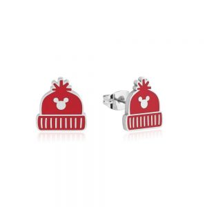 Disney Essential Christmas Mickey Mouse Beanie Hat Stud Earrings - SPX002