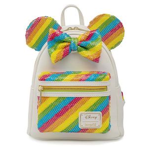 Loungefly Disney Minnie Sequin Rainbow Mini Backpack