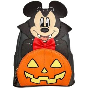 Loungefly Disney Mickey Vampire Pumpkin Mini Backpack
