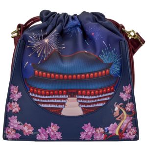 Loungefly Disney: Mulan Castle Cinch Sack Crossbody Bag