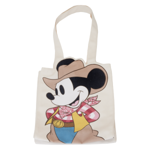 Western Mickey Mouse Disney Loungefly Canvas Tote Bag