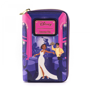 LOUNGEFLY DISNEY PRINCESS AND THE FROG TIANA'S PALACE ZIP AROUND WALLET