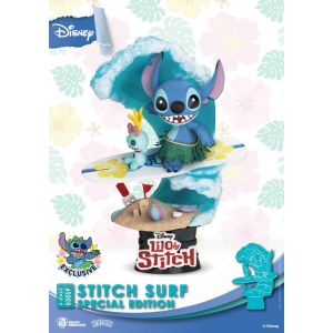 Disney Summer Series D-Stage PVC Diorama Stitch Surf Special Edition 15 cm