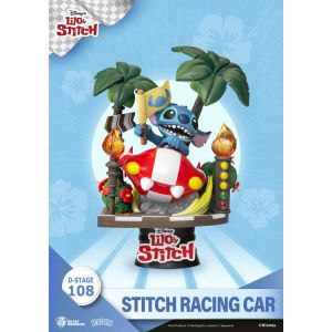 Beast Kingdom Lilo & Stitch D-Stage PVC Diorama Stitch Racing Car Closed Box Version 15 cm