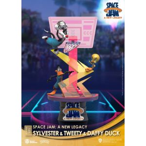 Beast Kingdom Space Jam: A New Legacy D-Stage PVC Diorama Sylvester & Tweety & Daffy Duck Standard Ver. 15 cm