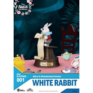 Beast Kingdom Alice in Wonderland Mini Diorama Stage Statues - White Rabbit